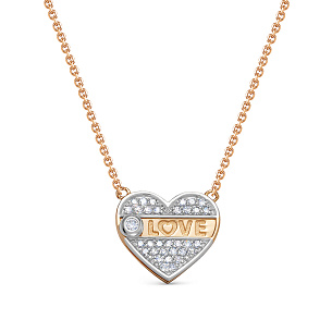 Колье из красного золота с бриллиантом