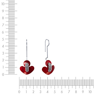 Серьги из серебра с эмалью