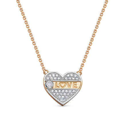 Колье из красного золота с бриллиантами