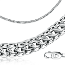 Цепь ручной работы из серебра, плетение каприз