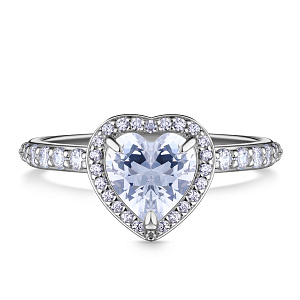 Кольцо из серебра с фианитом