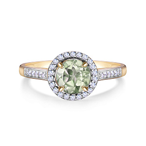 Кольцо из желтого золота с бриллиантами