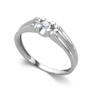 Кольцо из белого золота