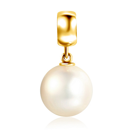 Подвеска из желтого золота с жемчугом