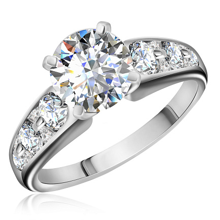 Кольцо из платины с бриллиантами