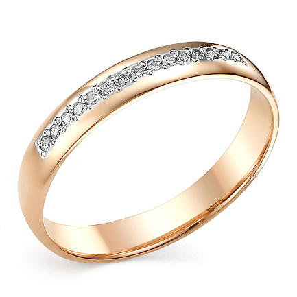 Кольцо обручальное из красного золота