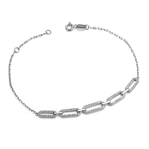 Браслет из белого золота с бриллиантами