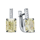 Серьги с английским замком из серебра