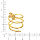 Кольцо из желтого золота с сапфирами