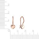 Серьги с французским замком из красного золота