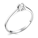 Кольцо из белого золота с бриллиантом