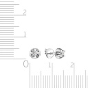 Пусеты из белого золота с бриллиантами