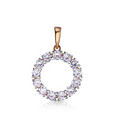 Подвеска из красного золота с фианитом