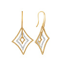 Серьги из желтого золота с бриллиантами