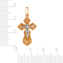 Крест из комбинированного золота