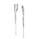 Серьги с английским замком из белого золота с бриллиантами