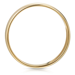 Кольцо обручальное гладкое из желтого золота