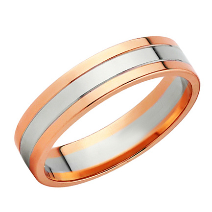 Кольцо обручальное из красного золота