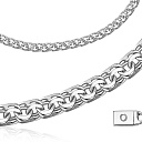 Цепь ручной работы из белого золота, плетение бисмарк