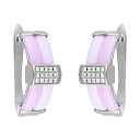 Серьги с английским замком из серебра с керамикой