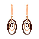 Серьги с английским замком из серебра с керамикой