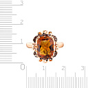 Кольцо из красного золота с цитрином