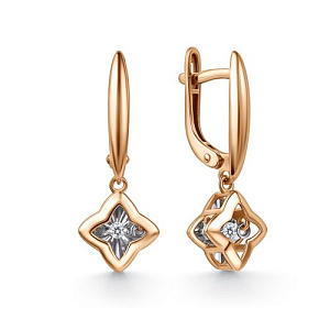 Серьги с английским замком 26966-100