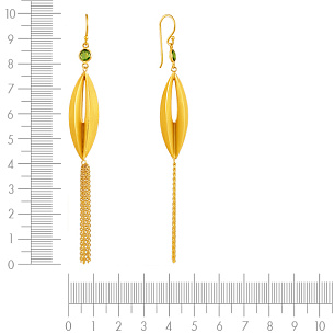 Серьги из серебра с стеклом