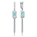 Серьги с английским замком из серебра