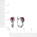 Серьги с английским замком из серебра с фианитом