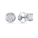 Серьги из белого золота с бриллиантами