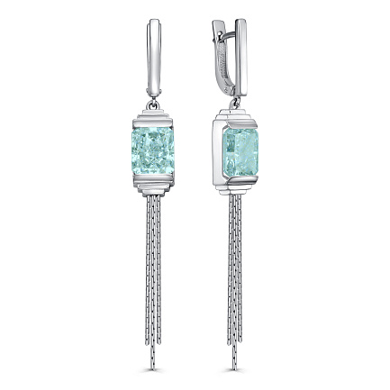 Серьги с английским замком из серебра