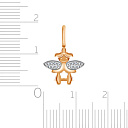 Подвеска из красного золота с фианитом