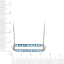 Колье из белого золота с бриллиантами, топазом