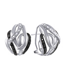 Серьги из белого золота с бриллиантами