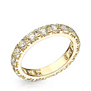 Кольцо из желтого золота с бриллиантами