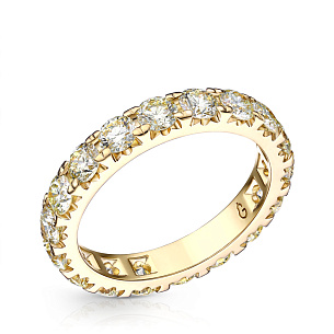 Кольцо из желтого золота с бриллиантами