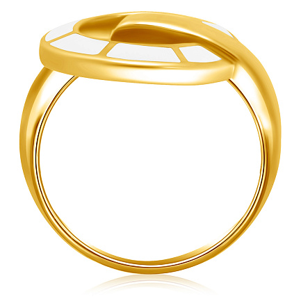 Кольцо из желтого золота с перламутром