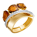 Кольцо из желтого золота с бриллиантами