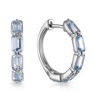 Конго из белого золота с топазами