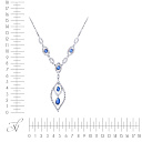 Колье из белого золота с бриллиантами, сапфирами