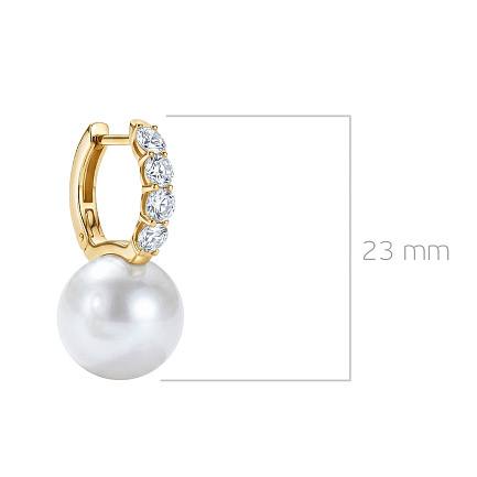 Серьги Конго из желтого золота