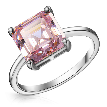 Кольцо из серебра с фианитом