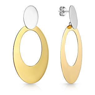 Пусеты из серебра с золочением