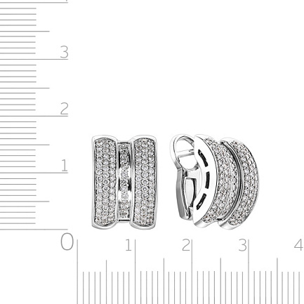 Серьги из белого золота с бриллиантами