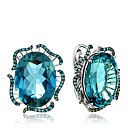 Серьги с английским замком из белого золота