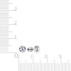 Пусеты из белого золота с бриллиантами