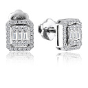 Серьги из белого золота с бриллиантами