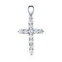 Крест из серебра с фианитом