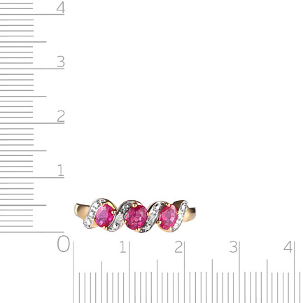 Кольцо из белого золота с бриллиантами